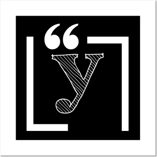 Letter Y: Monogram Initial letter y Posters and Art